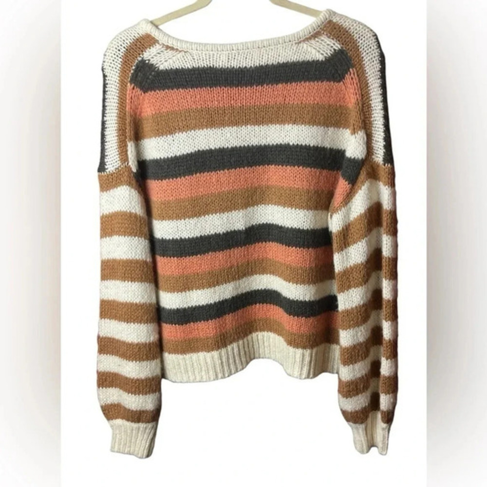 Madewell Balloon Sleeve Sweater in Stripe‎ Mix Women’s Size S Wool/Alpaca - Picture 4 of 12